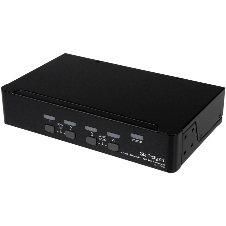 StarTech.com 4 Port DisplayPort KVM Switch w/ Audio - USB, Keyboard, Video,