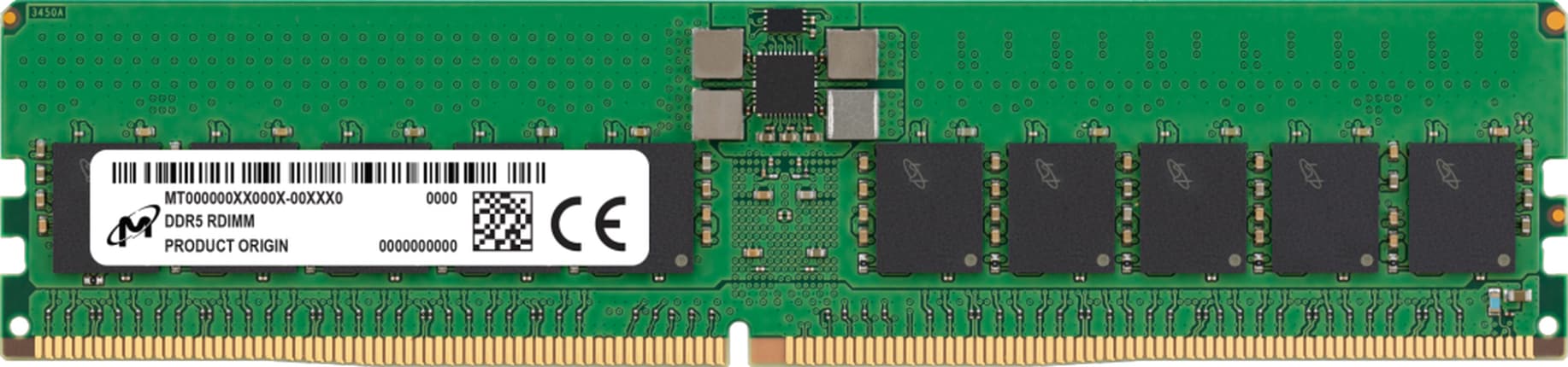 Micron 32GB DDR5 4800MHz RDIMM 2Rx8 CL40 Server Memory