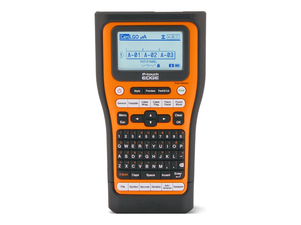 Brother Handheld Industrial Label Printer with Dual Auto-cutter, Bluetooth