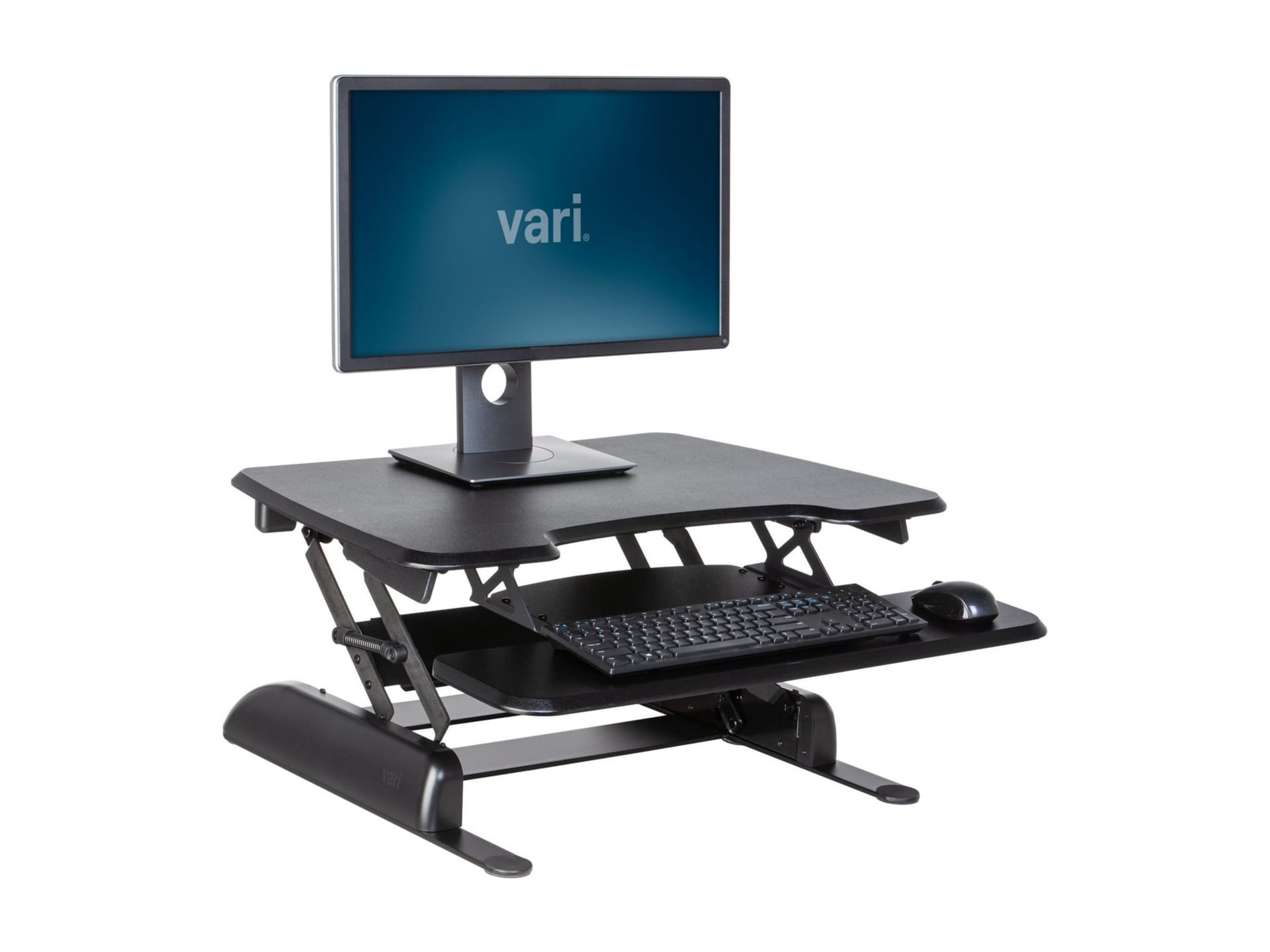 VariDESK Essential 30 - standing desk converter - rectangular with contoure