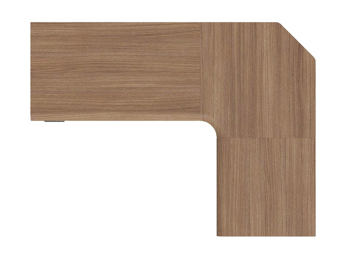 Vari - sit/standing desk - L-shaped - walnut